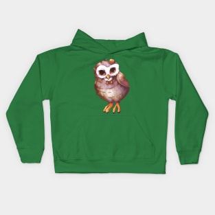 Hadrian, Gentleman Owl Kids Hoodie